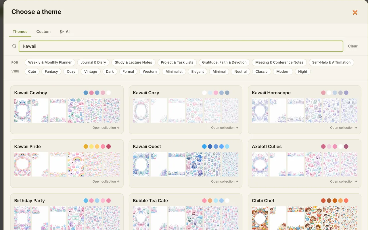 Themes and styling