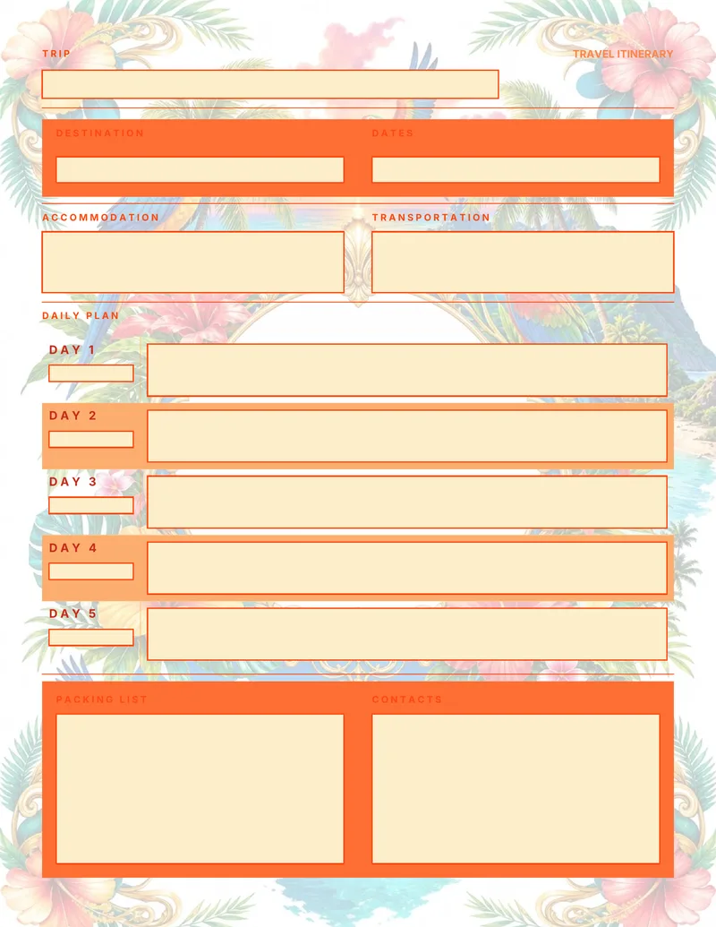 A themed tracker template